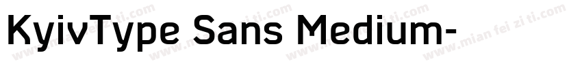 KyivType Sans Medium字体转换